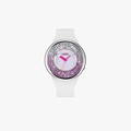 ODM นาฬิกาข้อมือผู้หญิง แบบมีเข็ม รุ่น Homlogam DD156-02 หน้าปัดสีเงิน สายสีขาว - 1