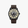 Police LAWRENCE dark brown leather watch - 1