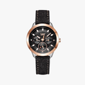 Lee นาฬิกาข้อมือ Metropolitan LEF-F160ASV1-1R แบรนด์แท้ USA สายหนังหุ้มยีนส์สีดำ กันน้ำ ระบบอนาล็อก - 1