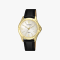 [ประกันร้าน] CITIZEN นาฬิกาข้อมือผู้หญิง รุ่น EU6082-01A  AQ Mid Gold Dial Black - 1