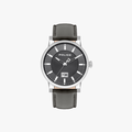 Police Collin Analogue Grey Dial Grey Leather Watch - 1