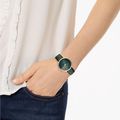 Fossil Prismatic Galaxy Three-Hand Green Leather Watch - Green - 4