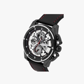 Black leather Multi-function Splinter watch - 2