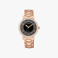 [ประกันร้าน] CITIZEN นาฬิกาข้อมือผู้หญิง รุ่น EL3048-53E AQ Mid Black Dial Gold - 1