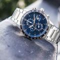 [ประกันร้าน] CITIZEN นาฬิกาข้อมือผู้ชาย รุ่น AN3600-59L AQ Chronograph Men's Quartz Blue Dial Silver - 4