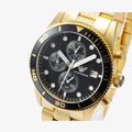Gents Chronograph Black Dial - Gold - 2