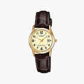 [ประกันร้าน] CASIO นาฬิกาข้อมือผู้หญิง รุ่น LTP-V002GL-9B Standard Brown - 1