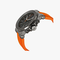 Dylan Chronograph Grey Dial and Case Orange Silicone Rubber - Orange - 2