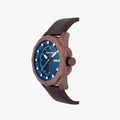 Police Leather Strap Brown watch  - 2