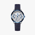Lee นาฬิกาข้อมือ Metropolitan LEF-F160ASV2-8L แบรนด์แท้ USA สายหนังหุ้มยีนส์สีน้ำเงิน กันน้ำ ระบบอนาล็อก - 1