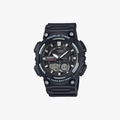 [ประกันร้าน] Casio นาฬิกาข้อมือผู้ชาย รุ่น AEQ-110W-1AVDF-S Standard World Time Map Black - 1