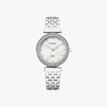 [ประกันร้าน] CITIZEN นาฬิกาข้อมือผู้หญิง รุ่น ER0211-52A AQ Diamond Accents White Dial Silver - 1