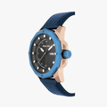 Police Leather Strap Blue watch  - 2