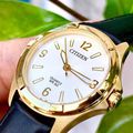 [ประกันร้าน] CITIZEN นาฬิกาข้อมือผู้หญิง รุ่น EU6082-01A  AQ Mid Gold Dial Black - 3