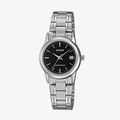 [ประกันร้าน] CASIO นาฬิกาข้อมือผู้หญิง รุ่น LTP-V002D-1A Casio Standard Black Dial Silver - 3
