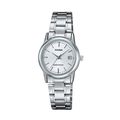 [ประกันร้าน] CASIO นาฬิกาข้อมือผู้หญิง รุ่น LTP-V002D-7A Casio Standard White Dial Silver - 1