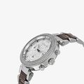 Parker Chronograph Crystal Pave Dial - Brown, Silver - 2