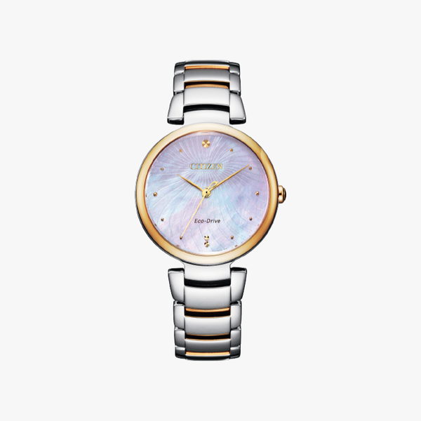 [ประกันร้าน] CITIZEN นาฬิกาข้อมือผู้หญิง รุ่น EM0854-89Y Eco-Drive Mother of Pearl Dial Silver