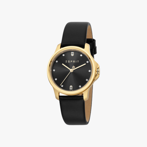 Black leather ESPRIT Bow ES1L142L0015 watch