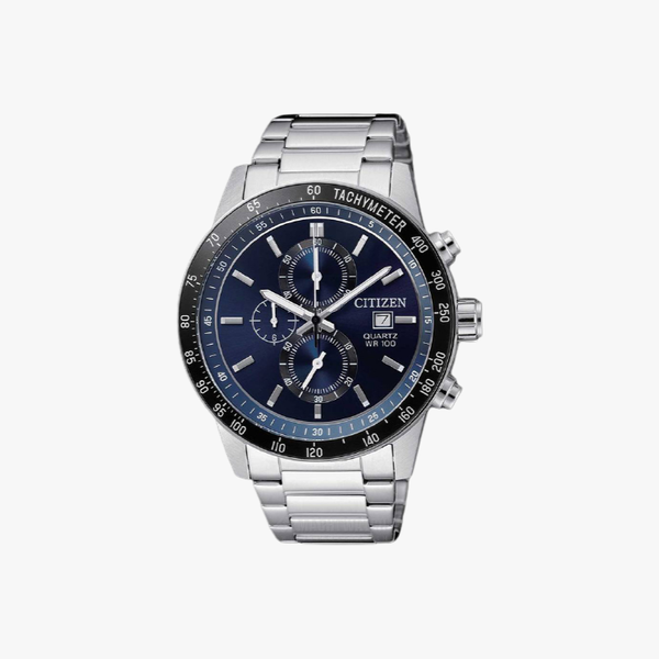 [ประกันร้าน] CITIZEN นาฬิกาข้อมือผู้ชาย รุ่น AN3600-59L AQ Chronograph Men's Quartz Blue Dial Silver