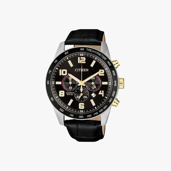 [ประกันร้าน] CITIZEN นาฬิกาข้อมือผู้ชาย รุ่น AN8166-05E AQ Chronograph Men's Quartz Black Dial Black
