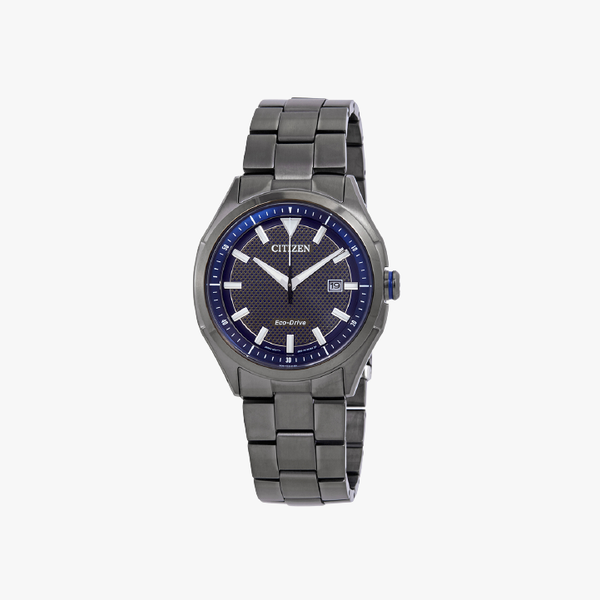 [ประกันร้าน] CITIZEN นาฬิกาข้อมือผู้ชาย รุ่น AW1147-52L E-co Drive Blue Dial Black Watch