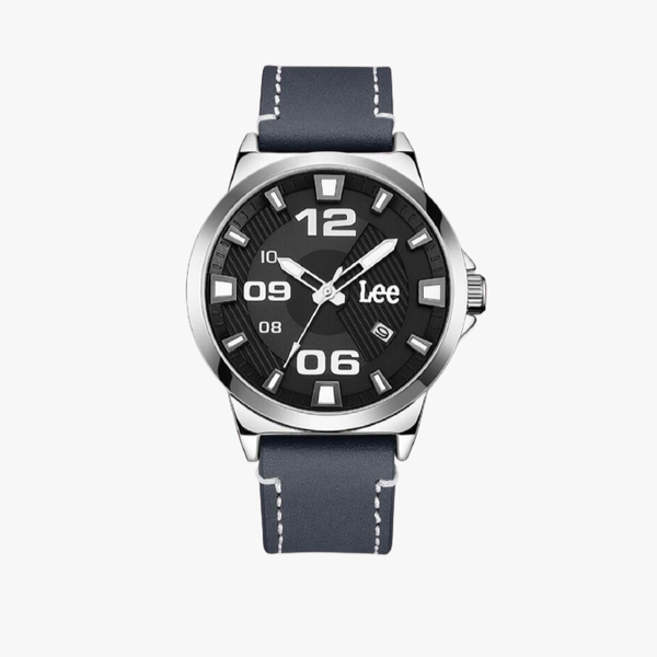 Lee นาฬิกาข้อมือ Metropolitan LEF-M129ASL8-1S แบรนด์แท้ USA สายหนังสีเทา กันน้ำ ระบบอนาล็อก