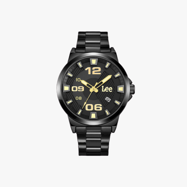 Lee นาฬิกาข้อมือ Metropolitan LEF-M129ABDB-1G แบรนด์แท้ USA สายสแตนเลสสีดำ กันน้ำ ระบบอนาล็อก