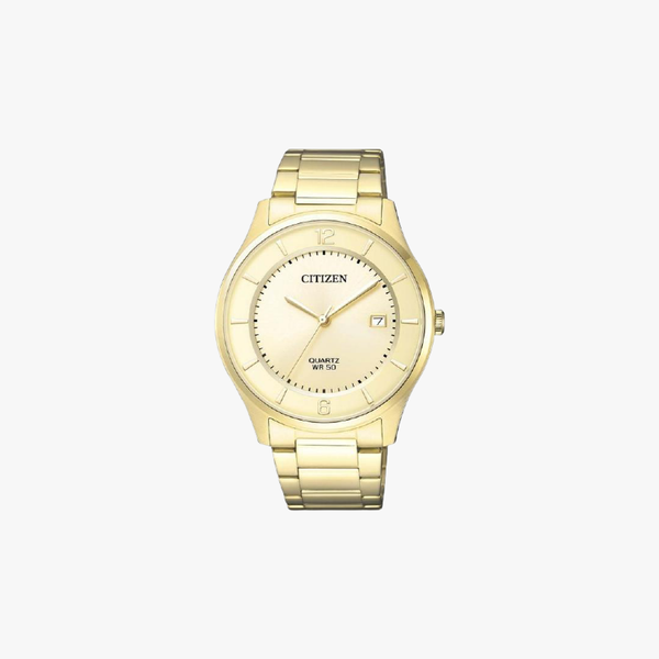 [ประกันร้าน] CITIZEN นาฬิกาข้อมือผู้ชาย รุ่น BD0043-83P AQ Mid Men's Quartz Gold Dial Gold