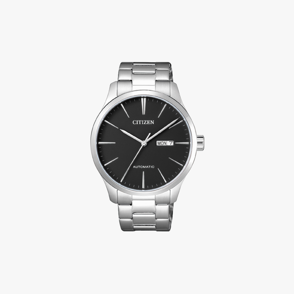 [ประกันร้าน] CITIZEN นาฬิกาข้อมือผู้ชาย รุ่น NH8350-83E Men's Stainless Steel Black Dial Day Date Automatic Watch - Silv