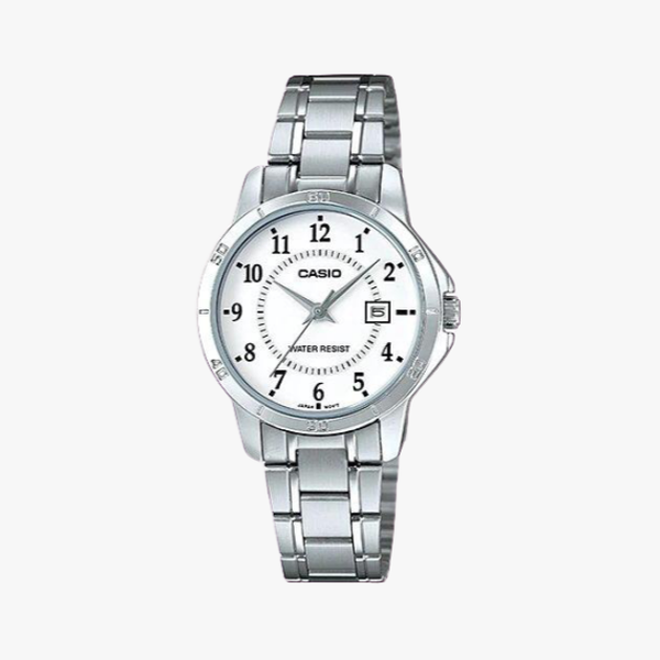 [ประกันร้าน] CASIO นาฬิกาข้อมือผู้หญิง รุ่น LTP-V004D-7B Standard Silver