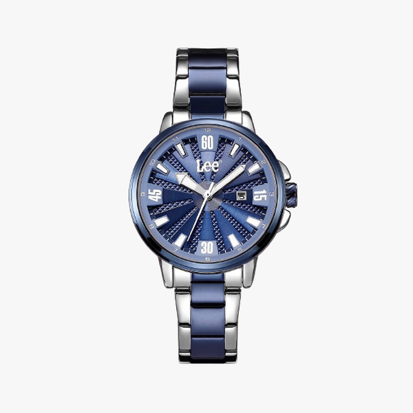 Lee นาฬิกาข้อมือ Metropolitan LEF-F163ASDS-2S แบรนด์แท้ USA สายสแตนเลสสีน้ำเงิน กันน้ำ ระบบอนาล็อก