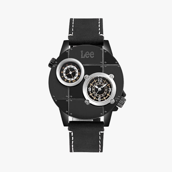 Lee นาฬิกาข้อมือ Metropolitan LEF-M59DBL1-19 แบรนด์แท้จาก USA สายหนังสีดำ กันน้ำ ระบบอนาล็อก