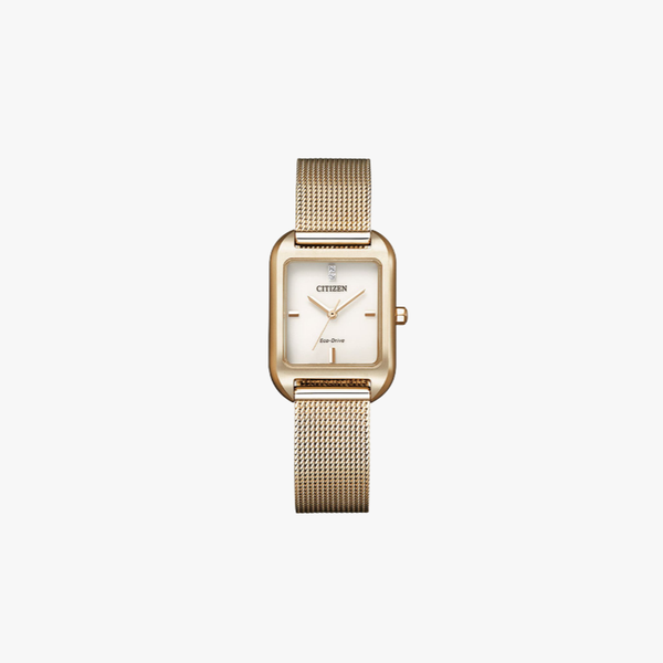 [ประกันร้าน] CITIZEN นาฬิกาข้อมือผู้หญิง รุ่น EM0493-85P Eco-Drive elegance ladies - Rose Gold