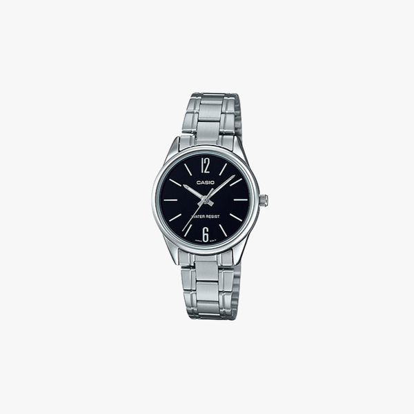 CASIO นาฬิกาข้อมือผู้หญิง รุ่น LTP-V005D-1BUDF Standard Silver