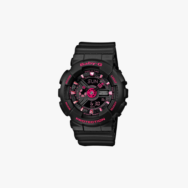 [ประกันร้าน] BABY-G นาฬิกาข้อมือผู้หญิง รุ่น BA-111-1A-S Black