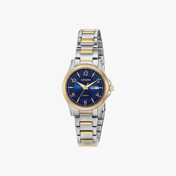 [ประกันร้าน] CITIZEN นาฬิกาข้อมือผู้หญิง รุ่น EQ0595-55L Silver/Gold Lady Watch Quartz
