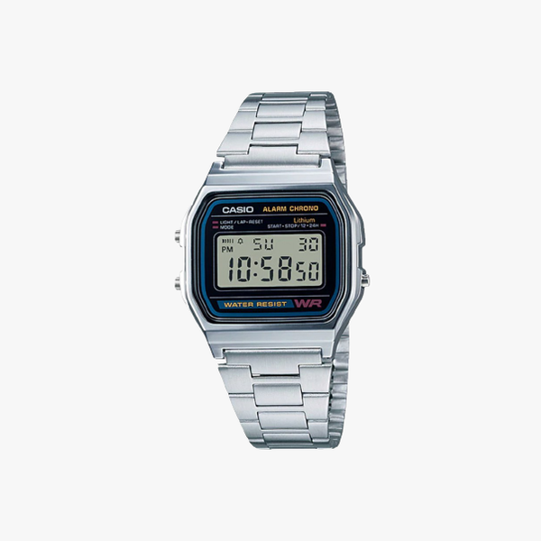 [ประกันร้าน] CASIO นาฬิกาข้อมือผู้ชาย รุ่น A158WA-1DF-S Classic Silver
