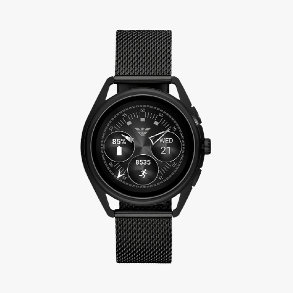 Emporio Armani Men's Smartwatch 2 Touchscreen Stainless Steel Mesh - Black