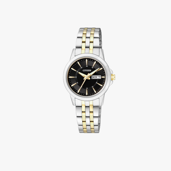 [ประกันร้าน] CITIZEN นาฬิกาข้อมือผู้หญิง รุ่น EQ0608-55E Black Dial - Multi-color