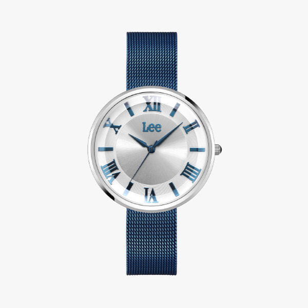 Lee นาฬิกาข้อมือ Metropolitan LEF-F98DSDL-8L แบรนด์แท้ USA สายสแตนเลสสีน้ำเงิน กันน้ำ ระบบอนาล็อก