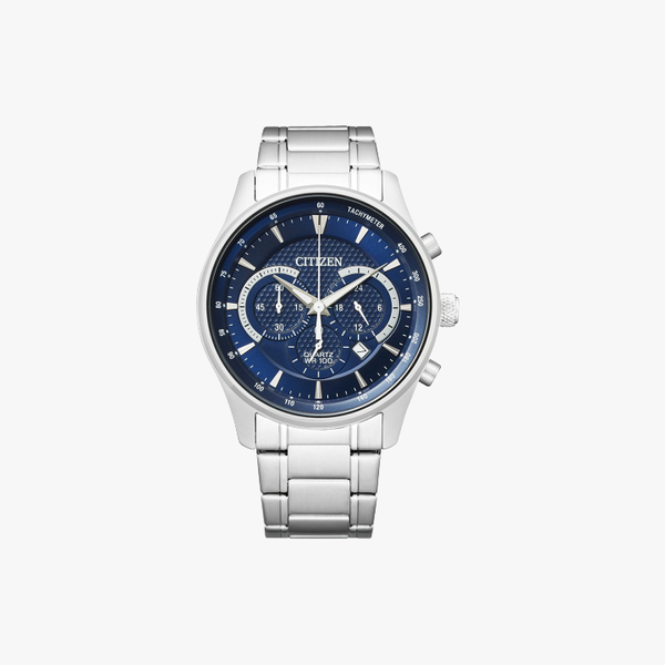 [ประกันร้าน] CITIZEN นาฬิกาข้อมือผู้ชาย รุ่น AN8190-51L AQ Elegant Quartz Blue Dial Silver