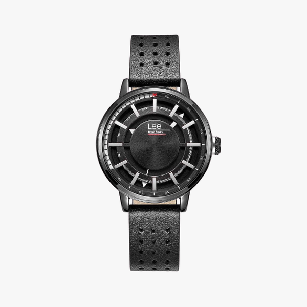 Lee นาฬิกาข้อมือ Metropolitan LEF-F164ABL1-1S แบรนด์แท้ USA สายหนังสีดำ กันน้ำ ระบบอนาล็อก