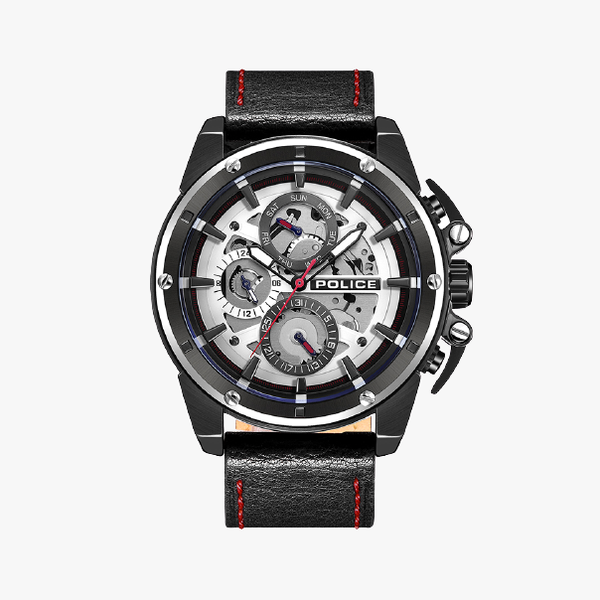 Black leather Multi-function Splinter watch