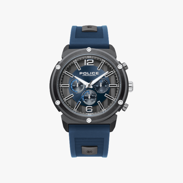 Police Rubber Strap Navy Blue watch 