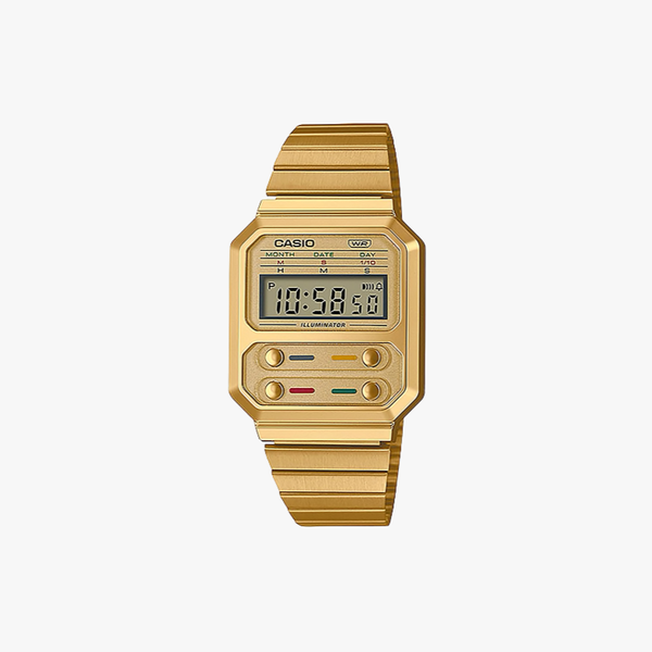 [ประกันร้าน] Casio นาฬิกาข้อมือ รุ่น A100WEG-9ADF-S General Watch Gold