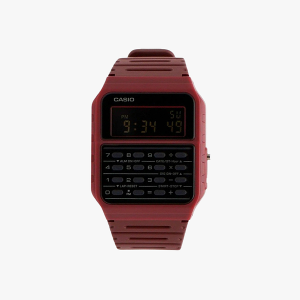 [ประกันร้าน] CASIO นาฬิกาข้อมือ รุ่น CA-53WF-4BDF-S Data Bank Youth Red