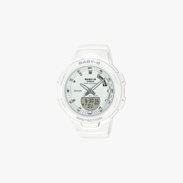 [ประกันร้าน] Baby-G นาฬิกาข้อมือผู้หญิง รุ่น BSA-B100-7ADR-S White Dial White