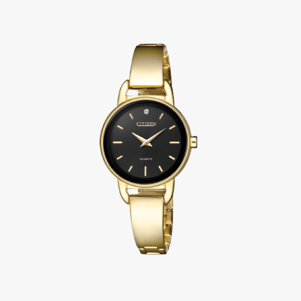 [ประกันร้าน] CITIZEN นาฬิกาข้อมือผู้หญิง รุ่น EZ6372-51E AQ Mid Black Dial Watch