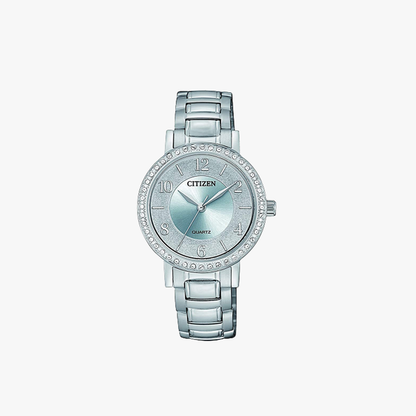 [ประกันร้าน] CITIZEN นาฬิกาข้อมือผู้หญิง รุ่น EL3040-55L AQ Mid Blue Dial Silver